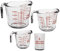 Anchor Hocking Glas-Messbecher, 4-teiliges Set – 142 ml, 1 Tasse, 2 Tassen, 4 Tassen