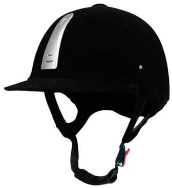 Equestrian Helmet Velvet | Comfortable Adjustable Horse Riding Hat Sport Helmets | For Competition Field Cycling Women Men Teens Family Friends