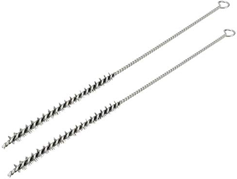 sourcing map Cepillo de limpieza del tubo de cable de acero de 2pcs 6m m diámetro