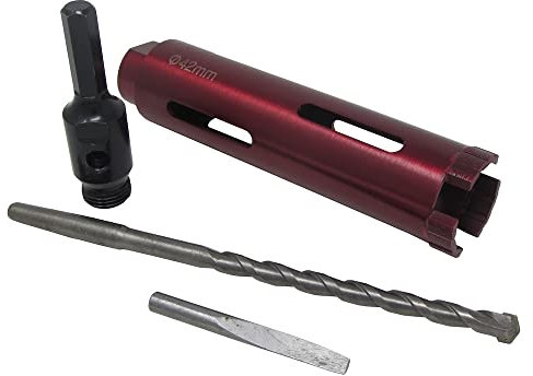 Moorcut Direct Ltd 42mm 1.6 inch Dry Diamond Drilling Core Drill Bit Turbo Segments with Hex Arbour & Drill Bit