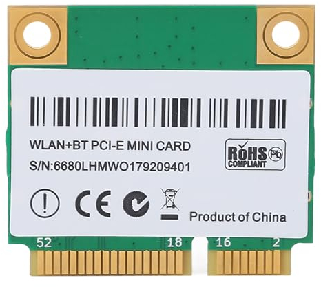 ASHATA WiFi Mini PCI-E Wireless Card,5374M WIFI 6E 5G Triple Band Gigabit 6GHz Band Wireless Net Card,PCB Wifi Card with Mini PCIE Port for Laptop