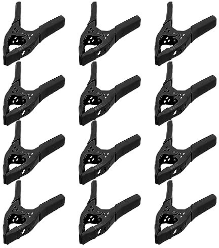 12-Piece 6 inch Heavy Duty Metal Spring Clamps: Spring Metal Clamps for Woodworking, 2.5-inch Jaw Opening, Heavy Duty Clips for Pool Cover Backdrop Stand Clamp