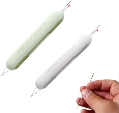 2 Stück 2024 New 2 in 1 Needle Threader Seam Ripper,Nahttrenner,Saumtrenner Seam Ripper Set,Nähen Nahttrenner,Nahttrenner Unpicker Kit Stich Unpicker Fadenschneider Entferner Fadenschneider Werkzeug