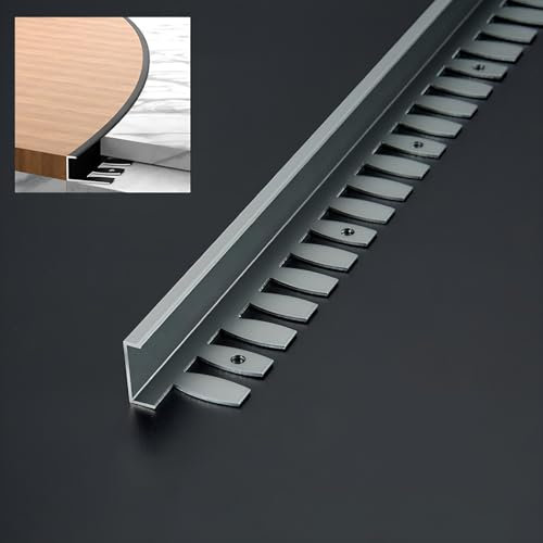 Raouoae Profilé De Transition Flexible pour Carrelage 90 Cm* 3 Pièces Protection des Bords Idéal pour Sols De Salle De Bain Cuisine Et Salon Profilé De Carrelage Pliable(Gray,High:9.5mm)