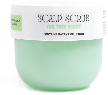 Skirifine Tea Tree Scalp Scrub - 400g (14 fl.oz) 1 Bottle, Exfoliating & Moisturizing Treatment for Dry, Flaky Scalp - Deep Cleansing Hair Scrub with Natural Exfoliants & Nourishing Oils