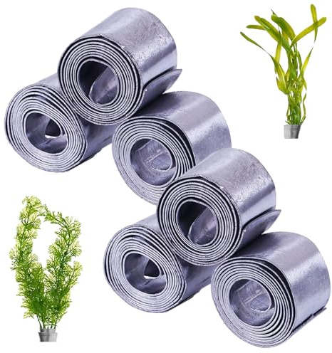 Plipdhy 6 Vols Bendable Planta de Anclaje Acuario,Ancla de sobrepeso para acuarios,Ancla de Metal Pesado para Las Plantas de Acuario,Pesos de Plantas de Agua para Las Plantas vivas,Evitar Flotante