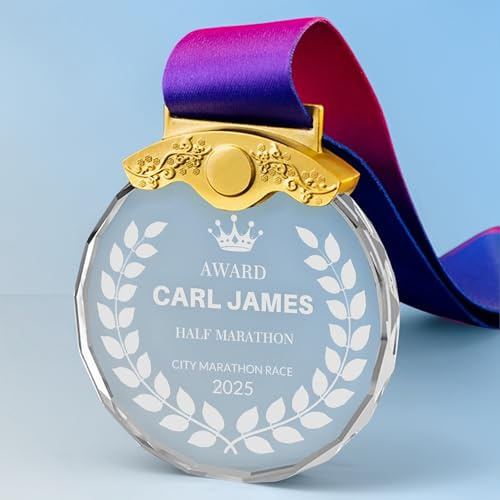 WERWAES Medallas Personalizadas con Texto e Imagen - Medallas Niños, Oro, Plata y Bronce - Incluye Caja Regalo - Ideal para Escuela, Deportes, Competencias y Eventos (Oro‌)