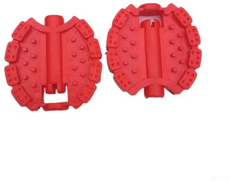 Pedali di ricambio per bicicletta per bambini, triciclo, accessori in plastica, set di 2 pezzi per bici e tricicli per bambini (rosso)