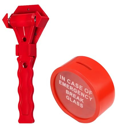Himissy Divertente Scatola di Emergenza, Scatola di Emergenza con Martello, Decorazione da Scrivania, Pompieri in Caso di Emergenza, Regalo Personalizzato per Amici, Regalo Compleanno