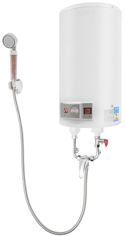 Varmvattenspanna 50 liter, varmvattenbehållare panna med handdusch, vattenpanna för badrum frisörsalonger smart panna, justerbar temperatur 77–167°F, 2000 W