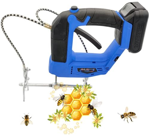 Elektrische Bienenstock-Rahmen-Schüttelmaschine, 150 W Handheld-Honigschleuder mit 4 Geschwindigkeiten, wiederaufladbarer Bienenentferner, 2700 U/min, Imkerausrüstung mit Ladegerät und