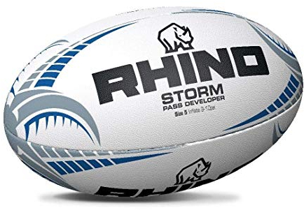 Rhino Storm Pass-Entwickler Rugbyball, weiß, 5