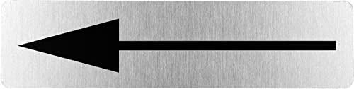 Becral® - Segnale in acciaio inossidabile Flecha | Placca porta | Segnale informativa | Cartello porta 200 x 50 mm (rif.RD707095)