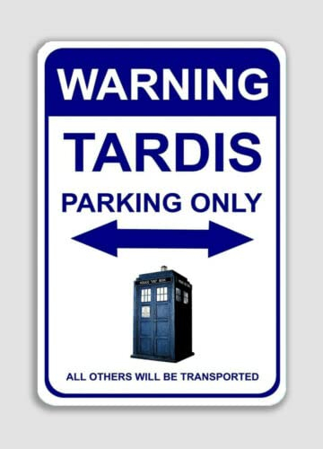 Dr Who Tardis Parking Only,12 * 8 Inches Vintage Funny Poster Wall Decor Art Gift Retro Picture Metal Sign