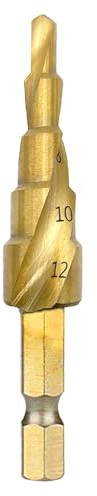 Broca Escalonada, Broca Cónica HSS Para Metal, Madera, Perforación Taladro de Corte de Metal Plásticos, de 4 a 12 mm
