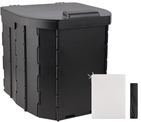 Campingtoilette - Eimertoilette | Campingtoilette Eimer | Leicht zu reinigende Reise-Toilette für Erwachsene | Angeltoilette mit Deckel | Faltbare Erwachsenentoilette zum Outdoor Strand Lange