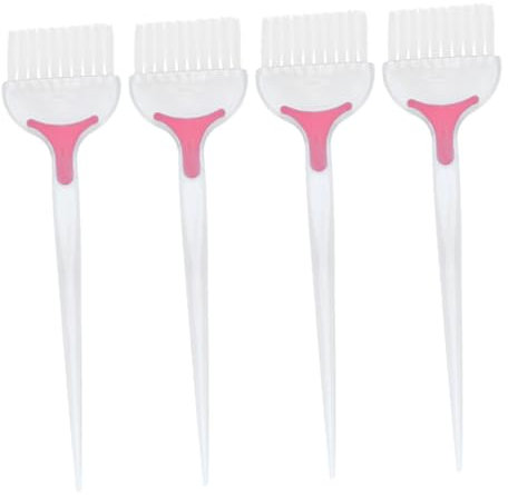 Gatuida 4 Cepillos Para Teñir El Cabello, Peine Para Teñir, Cepillo De Pelo Profesional, Cerdas Suaves, Color Blanco, Uso Salón y Hogar, Kit De 4 Piezas Para Cuidado y Aplicación De Tinte