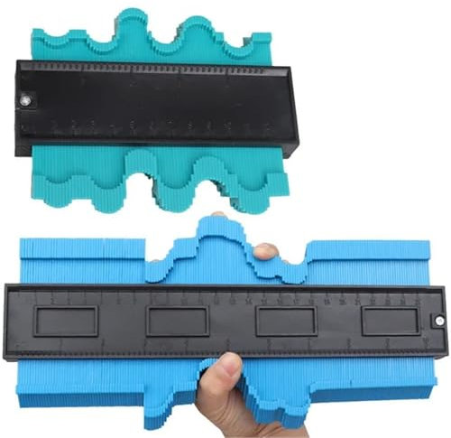 2 Pezzi/Confezioni di Calibro di Copia, duplicatore, Modello di Scala di Contorno, Strumenti di marcatura del Legno, Righello di misurazione per Piastrelle, Strumenti per la Lavorazione del Legno
