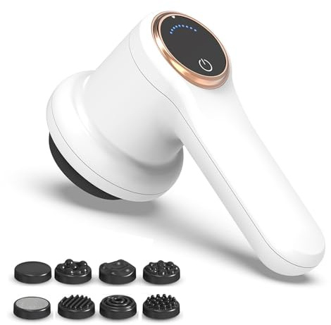 Elektrisch Cellulite Massagegerät Cordless Massager Ausgestattet mit 8 Massageköpfen,Electric Anti Cellulite Tragbarkeit 9 Intensitätsstufen Körperliche Verspannungen lösen