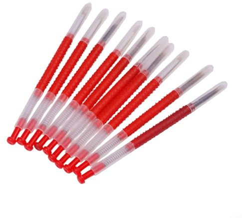 Bulevisiter 10PCS Bee Grafting Tool for Beekeeping, Retractable Transfer Needles with Flexible Reed and Spring Plunger, Non-Slip Handle for Larva to Queen Cup