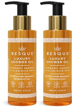 Besque Luxury Shower Oil, Hydrating Body Wash For Women, 150ml, Pack of 2