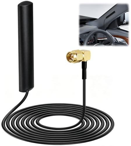 Antenna DAB + per parabrezza, antenna universale DAB con cavo da 3 metri e angolo in metallo, per autoradio FM AM Tuner compatibile con Pioneer Alpine Clarion Sony