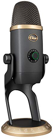 Blue Yeti X Professional Condenser USB Microphone with High-Res Metering, LED Lighting for Recording, Streaming, Gaming, Podcasting on PC and Mac, with Blue VO!CE Effects - Grey
