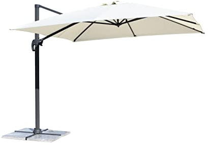 SAMIRA Ombrellone da giardino a braccio decentrato 3x3 mod. Miami