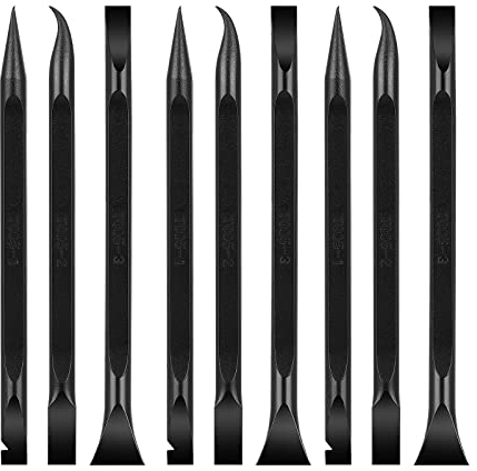 Lot de 9 grattoirs en plastique en fibre de carbone multi-usages sans rayures pour espaces restreints et espaces, autocollants, outils de retrait de nourriture/peinture