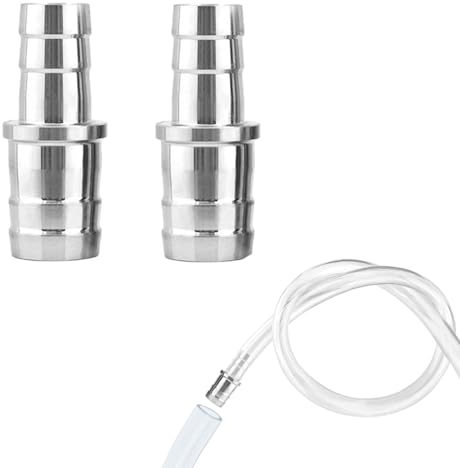 Zasvec Aquarium-Schlauch-Reduzierstück Edelstahl 2 Stück Aquarium-Schlauch-Adapter Schlauchverbinder Edelstahl Schlauch Anschluss Aquarium-Zubehör Wasserfilter-Adapter Anschluss für Wassersystem