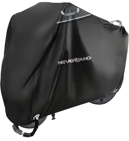 NEVERLAND Housse Moto Impermeable Oxford 300D - Protection Extérieure Etanche Résistant aux Poussière Pluie Neige UV Vent - 295 * 110 * 145CM
