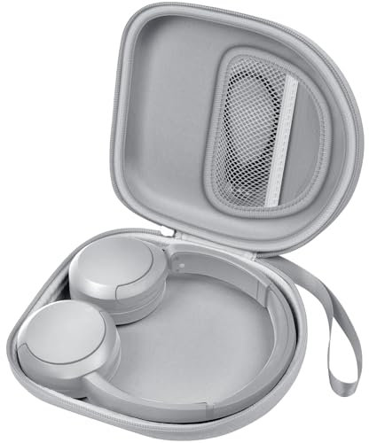 Kopfhörertasche kompatibel mit Sony WH-CH520 Wireless Headphones Bluetooth On-Ear Headset mit Mikrofon, Over Ear Noise Cancelling Kopfhörertasche für USB-Kabel für die Arbeit- Grau (nur Box)