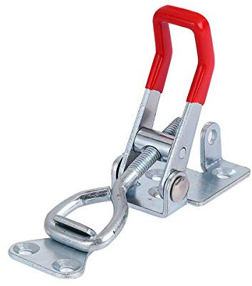 CRILSTYLEO 4 Pièces Dispositif de serrage réglable sauterelle d'action sauterelles à usage intensif Serrer boite rangement boite de rangement pince à bascule sauterelle verticale Silver