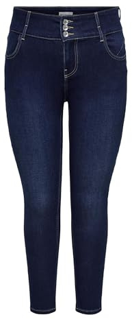 ONLY Carmakoma Caranna Hw Skinny ANK MBD DNM Ana, Denim Bleu médium, 50W / 32L