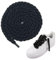 SOGHO 1 par de cordones gruesos, cordones de cuerda negros, cordones gruesos, 8 mm, cordones redondos, 150 cm, de algodón, para zapatillas de correr, 黑色
