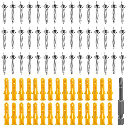 Krytavo 50 PZ Chiodi Soluzione di Continuità Vite un Doppia Testa Battiscopa nel Legno Massello Chiodi Soluzione di Continuità del Piede Unghie Speciali di Sicurezza