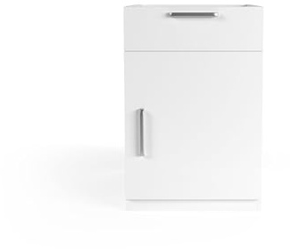Wasophoogte Armoire pour machine à laver - Module N4 - Réhausseur de machine à laver - Conversion pour machine à laver - 700(D)*600(B)*910(H) mm - Blanc - Design élégant, peu encombrant et ergonomique