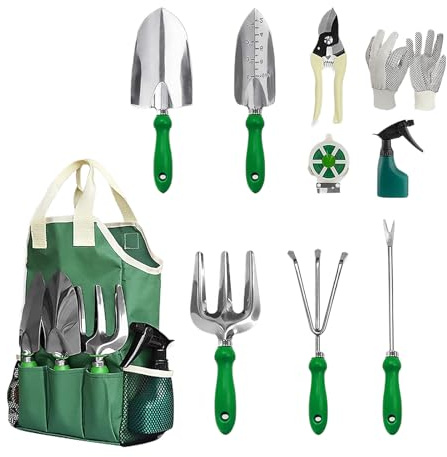 Juego de Herramientas de Jardinería | Equipo Resistentes,Juego De Herramientas De Jardín De 11 Piezas | para Principiantes Mujeres Hombres Jardineros Jardín