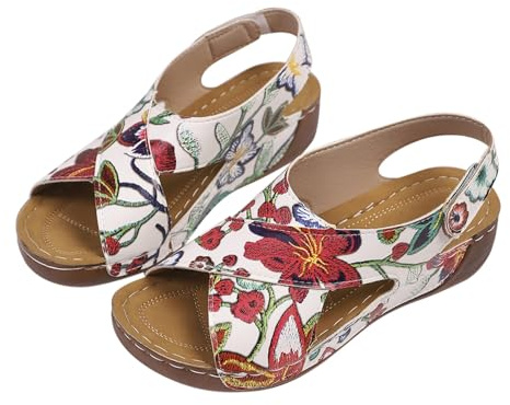 Generico Sandali Trekking Donna Sandali Donna Eleganti Comode Senza Tacco Punta Apertaestive Traspiranti Scarpe Comode Leggeri Chic Uso Quotidiano Sandalo Elegante Da Mare
