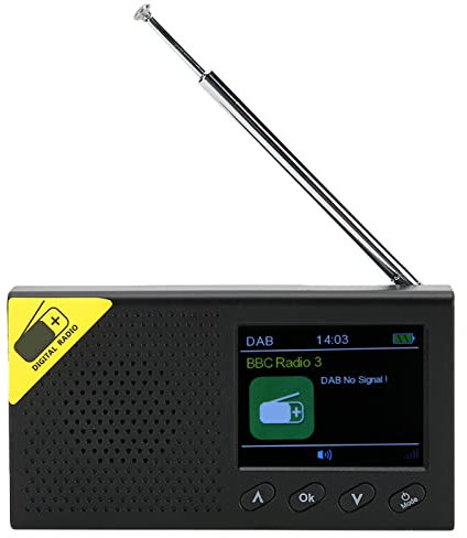Radio numérique, Bluetooth 5.0 Écran LCD de 2,4 Pouces Radio FM numérique Portable Rechargeable Dab à la Maison utilisant la Radio numérique, pour l'extérieur/Chambres/Maison/Bureau