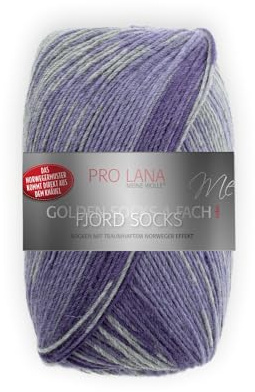 Pro Lana Fjord Socks Colore 192 - Gomitolo di lana per calze, motivo norvegese, per lavorare a maglia, 100 g, 400 m