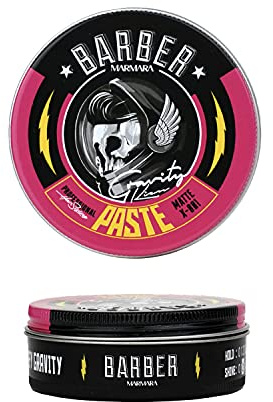 BARBER MARMARA Cera para Cabello Mate 100ml | Hair Wax Men - Fijación muy fuerte | cera mate | pasta de pelo | Peluquería Cera para el cabello Hombres | pasta para peinar (PASTE)