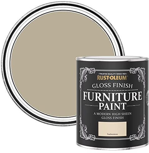 Rust-Oleum Cream Furniture & Skirting Board Paint in Gloss Finish - Featherstone 750ml