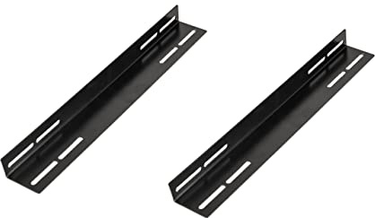 Guides latéraux Fixes de Support pour Armoire Rack 19 Noir 450mm
