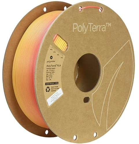Polymaker Polyterra PLA Gradient - 1.75mm - 1kg - Fall (Orange-Lava Red)
