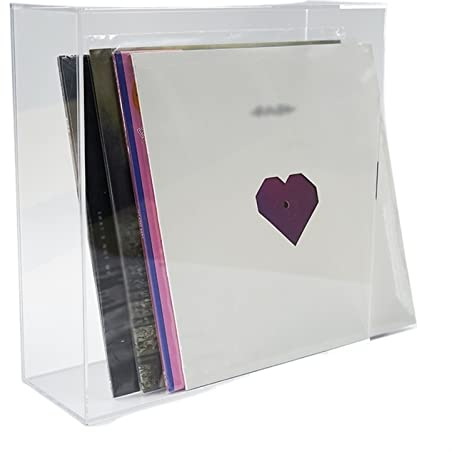 Schallplattenaufbewahrung Vinyl-Schallplatten-Aufbewahrungsregal, transparente LP-Vinyl-Schallplatten-Aufbewahrungsbox, Acryl-Disc-Aufbewahrungshalter, Heim-Schallplatten-Display-Organizer-Box, stapel