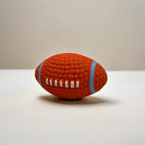 Sparen Sie 30% 14cm Großer TPU-Rugby-Hundeball, Wurfball Mit Sound, Quietschen, Hundespielzeug, Kau-Apportier-Ball, Geeignet für Katzen und Hunde