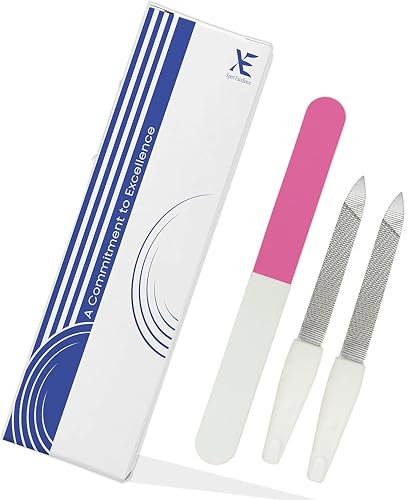 XE Lime per unghie e Insieme di buffer -2 Doppia faccia Grossolano Lima per unghie con 3 vie Bastoncino tampone per unghie per Unghie Acriliche e Naturali, Strumento Ideale per Manicure e Pedicure
