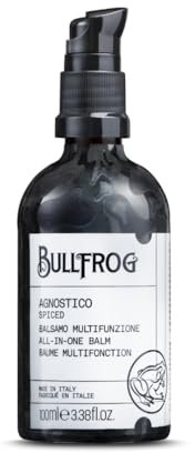 Bullfrog - Agnostico Spiced Balsamo Multifunzione Barba e Capelli, Crema Balsamo con Anice, Pepe Rosa e Zenzero, Nutre, Idrata, Calma la Pelle, Protegge dalle Irritazioni, Edizione Limitata,100 ml