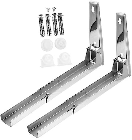 Holibanna Staffo Pieghevole in Acciaio Inossidabile Per Forno Telaio Di Supporto Retrattile Da Parete Ripiano Adatto A Microonde Di Diverse Dimensioni Montaggio Compatto E Resistenze